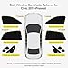 ZATOOTO Car Window Shades for Honda Civic 2017-2024, Side Window Sun Shade with Double Layer Reversible, Black for Blackout Privacy Silver for UV Blocking for Camping Sleeping Travel