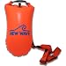 New Wave Swim Buoy for Open Water Swimmers and Triathletes - Light and Visible Float for Safe Training and Racing (Orange TPU Medium-15L)