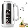 Macchina per Latte di Soia e Noci 1,2L, Latte di Mandorla e Avena con 12 Lame, Latte Vegetale Veloce in 5 Minuti, Autopulente, Timer 24h & Mantieni Caldo, Display LED, Uso Domestico e Familiare