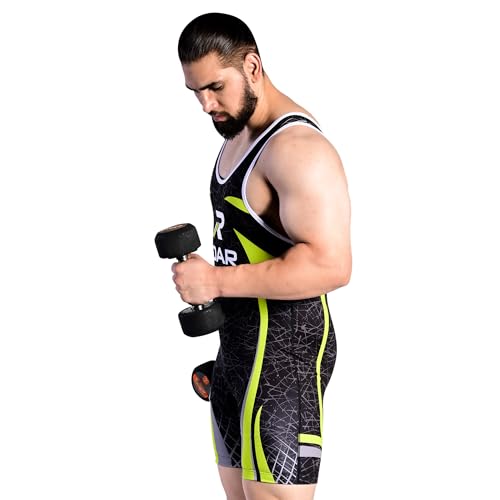 ROAR-INT メンズ レスリング シングレット ブラック Large