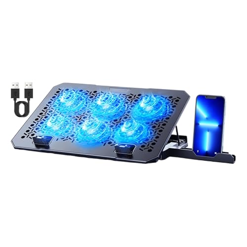 Support Refroidissement avec Ventilateur pour Ordinateur Portable - Réduction de Chaleur Anti-Dérapante | Plateau de Refroidissement pour PC,Pour le Travail, les Réunions, les Voyages, le Bureau et la