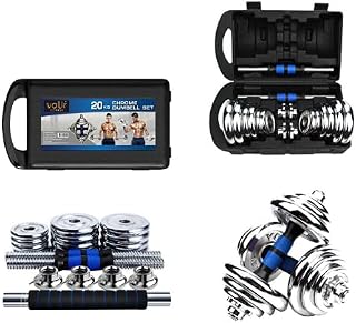 Dumbbell Set Weights Chrome Cast Iron Dumbbells Barbells 20Kg 30Kg With Carry Case Adjustable set, Adjustable Lifting Training Set for Men and Women, Body Workout Home Gym Home Heavy Dumbbells (30)