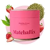 Matchaflix | Té Matcha Premium Fresa | Energía y sabor sin ansiedad | 100g