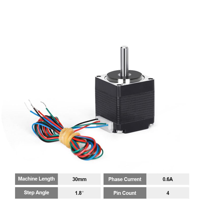 1Pc 28 Step Motor 2phase 4 Lead 1.8° Nema 11 28mm 34 40 50mm Length Low Noise Mini High Torque Stepper(28-28)