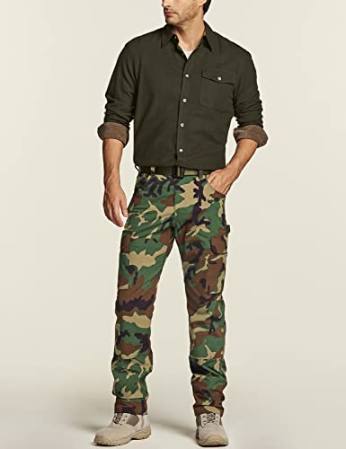 Image of CQR Men's Quick Dry Work Pants, Water Resistant Outdoor Tactical Pants, Lightweight Stretch Cargo Hiking Pants