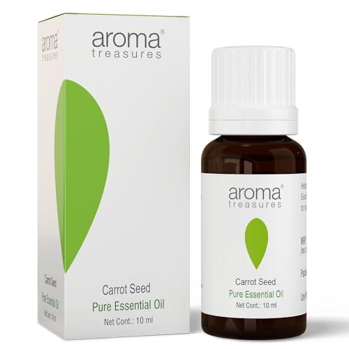 Image of Aroma Treasures Carrot Seed Essential Oil - 10ml, Natural Aromatherapy for Skin and Hair, Pure Therapeutic Grade Oil