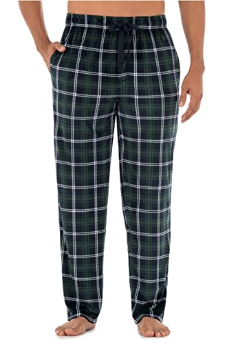 Navy Combo Plaid Fleece Lounge Sleep Pants - X-Large