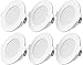 LED Einbaustrahler Ultra flach 6W 230V IP44 Neutralweiß 6er Set Einbauleuchten led Einbautiefe 26mm Mini Slim Decken Spot für Badezimmer Wohnzimmer
