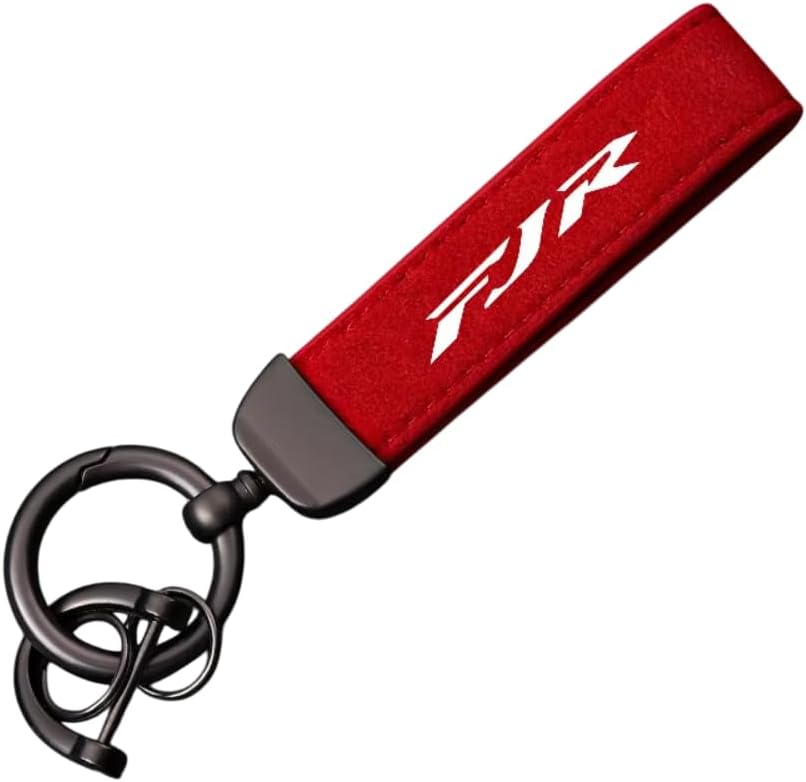 Motorcycle Suede Keychain for Yamaha FJR1300 FJR 1300 High-Grade Motorcycle Leather Keychain Metal Keyring with Anti-Lost