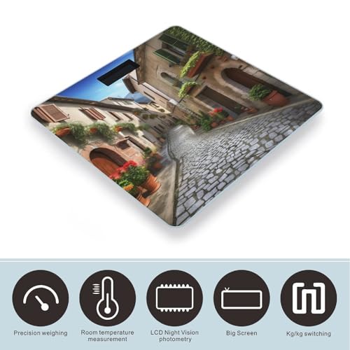 Báscula digital para baño con vidrio templado 400 lb miniatura 3