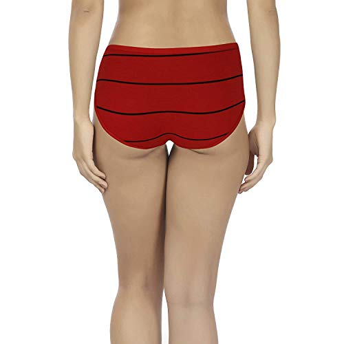 Image of Good Connection Womens Cotton Hipster Panty, Multicolor Panties with Strechable Soft Waistband for Extra Comfort