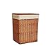 Kosz wiklinowy z pokrywką łazienką koszyki do prania odzieżowe pojemniki ręcznie robione oszczędzanie przestrzeni przechowywania tkany koszyk (Size : 46 * 35 * 50cm)
