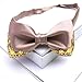 Men's Fashion Bow Tie With Metal-Rimmed Detail Ornate Statement Neckwear For Wedding Groom And Master Of Ceremonies