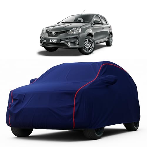 Image of Heavy-Duty Car Cover for Compatible with Toyota Etios Liva (2011 to 2025 All Models) Deluxe Car Protection Cover - Waterproof & UV-Resistant All-Season Exterior Protection