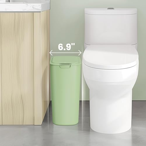 Cesun Motion Sensor Trash Can, 5 Gallon Automatic Bathroom Garbage Can with Lid, Touchless Smart Plastic Slim Wastebasket for Bathroom, Office, rv, Bedroom, Living Room, Green by Cesun - Image 4