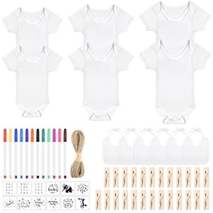 60/110/220 Pcs DIY Baby Bibs Bodysu...