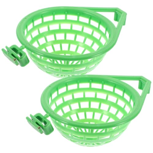 Image of Mipcase 2pcs Bird Nest Basin for Small Birds Green Nesting Holder for Parrots Easy to Install Convenient Bird Supplies