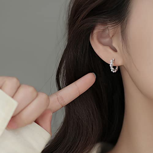 SLUYNZ 925 Sterling Silver Pearls Twist Hoop Earrings for Women Teen Girls Pearls Hoop Earrings Wedding Bridal Earrings2