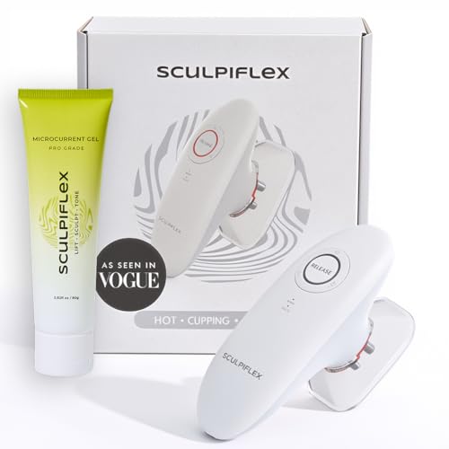 SCULPIFLEX Original 3-in-1 Body Sculpting Machine for Firmer-Looking Skin Lymphatic Drainage Massager & Cellulite Massage Tool for Stomach Arms Legs and Thighs + 1x Gel