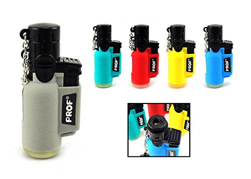 Briquet Tempête Chalumeau Torche Prof - Rechargeable gaz - Réglable (gris)