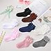 Hillban 8 Pairs Girls Ruffle Socks for Girls Lace Socks Cute Frilly Socks Toddler Ruffle Socks Bowknot Ankle Lace Socks(Multi Colors, 1-3 Years)