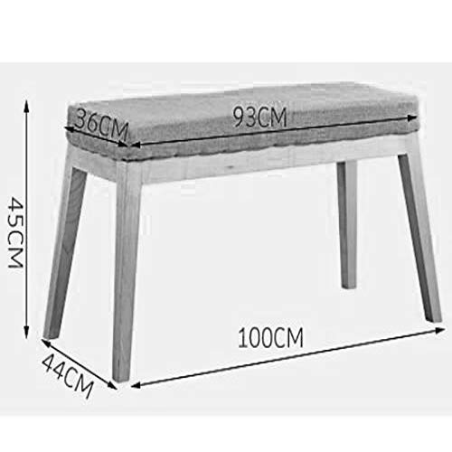 Taburete de comedor robusto en madera maciza ideal como banco de cama estable 4