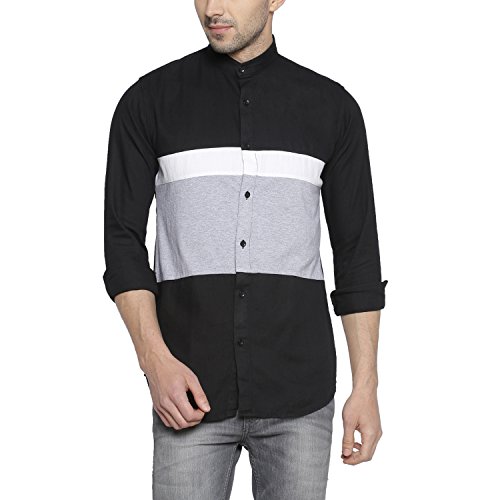Image of CAHOOT Men Mandarin Collar Casual Shirt