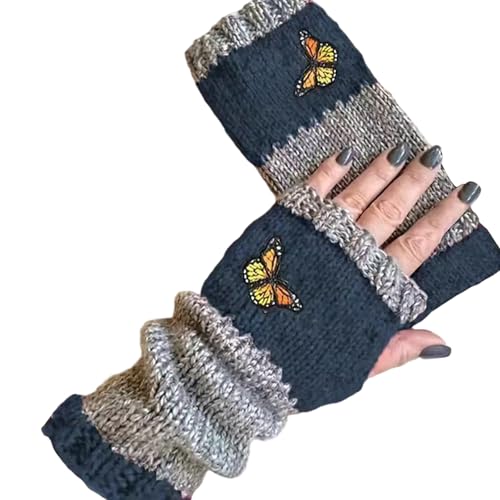 Luyismer Fashion Knit Gloves Providing Cold Protections Wicking Properties Winter Knitted for Routine Activities Commuting