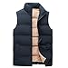 Générique Gilet sans manches poche col décontracté support en peluche solide gilet à glissière pour hommes manteaux et vestes pour hommes Veste Cuir Homme M