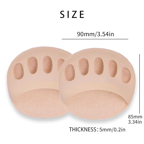 Image of SooGree Ball of Foot Cushions (5 Pairs) - Metatarsal Pads for Women & Men, Soft Forefoot Pads for Ball of Feet, Reusable, Breathable, Prevent Pain & Discomfort