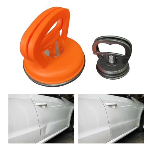 Image of 2 Pack Car Dent Puller Kit - Strong Suction Cup Dent Remover, Car Dent Removal Kit Dent Removal Tool and Dent Repair Kit for Car Body, Glass, Tile and Mirror (Orange,Black)