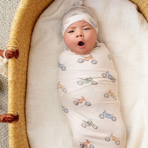 Image of Copper Pearl Swaddle Blankets for Newborns | Soft Stretchy Receiving Blankets for Boys and Girls | Large 46 x 46 Inch Baby Blankets | Lightweight and Breathable Swaddles | Ryder