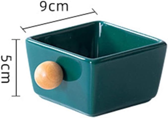 Glass Spice Box Set Kitchen Storage Seasoning Jar Condiment Pots Creative Ceramic Seasoning Box Set Used To Store Spices (Color : Green Size : One size)