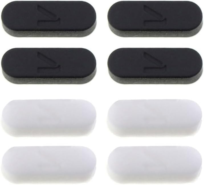 4pcs Rubber Housing Case Rubber Cover Feet Pads Replacement for Xbox 360 for Xbox One for Xbox Series X S (Black)