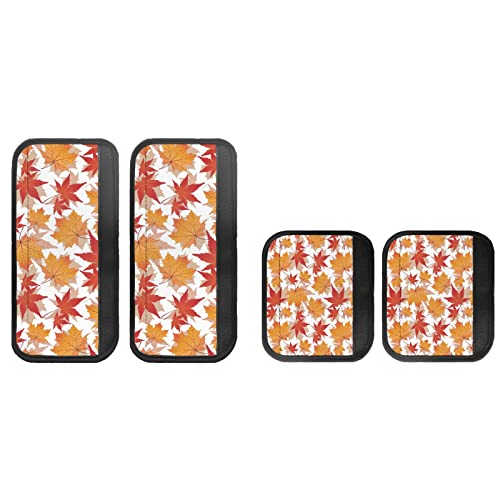 Image of Dreaweet Fall Fridge Handle Covers Autumn Maple Leaves Kitchen Protector Refrigerator Door Handle Cover Microwave Handle Wraps Cover Set of 4, Soft Luggage Handle Wraps for Women Men