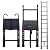 10.5ft Telescopic Folding Ladder Extension Aluminum 3.2m Black Straight Ladder with 2 Roof Hooks Attic Telescoping Ladder Portable Foldable Anti-Slip Multi-Purpose EN131 Safe Standard MAX Load 330LB …