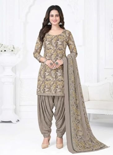 Image of Yashika Unstiched Crepe dress materials | Crepe Salwar Suit for women with dupatta | suit material for women unstitched
