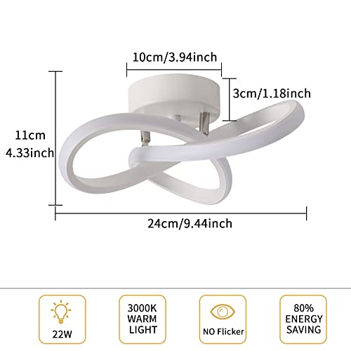 Plafoniera LED,Lampada da Soffitto Moderna 22W