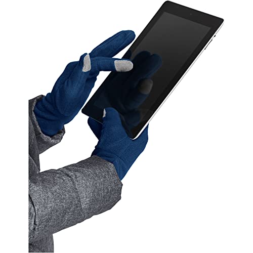 Lands' End Womens Anyweather Fleece EZ Touch Screen Gloves Deep Sea Navy - Image 3