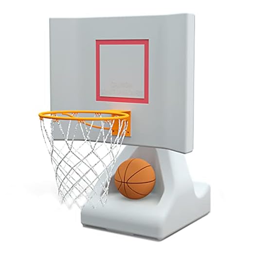 POOL SHOT Rock the House Poolside Basketball Hoop with Powder Coated Hoop Stainless Steel Hardware and 2 Basketball