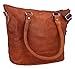 Gusti Handtasche Damen Leder - Therese Ledertasche mit Reißverschluss Umhängetasche Schultertasche Shopper groß Vintage Braun Echtleder