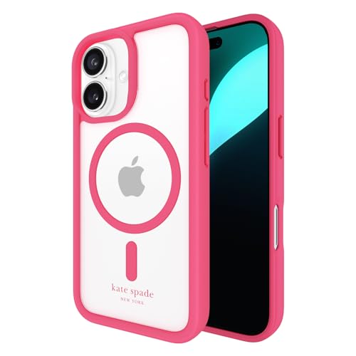 Coque iPhone 16 Kate Spade chic et fleurie rose pour sublimer vos tenues au quotidien