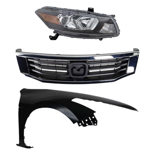 Replacement Headlight Kit Passenger Side fits Honda Accord 2008-2010 3.5L V6 Coupe Halogen