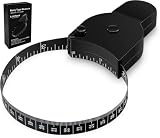 Cinta Métrica Retráctil para el Cuerpo con Botón y Bloqueo - Herramienta de Medición Precisa para Fitness y Uso Personal - Mide Cintura Pecho Caderas Brazos y Muslos - Cinta Auto-Bloqueante