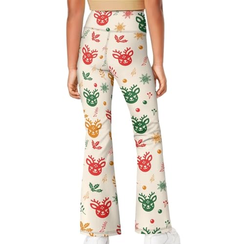Image of Girls Flare Leggings Cute Bell Bottoms for Teen Girls Wide Leg Sweatpants for 5-14 T