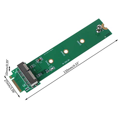 12 + 16 Pin für M.2 NGFF M-Key PCIE SSD Konvertierungskarte für M.2 SSD Adapter für Mac-Book Air Mid 2013 2014 2015 PCIE auf Typ-C Erweiterungskarte USB 3.2 20 Gbit/s Laufwerkfreier