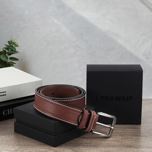 Men's Full Grain Leather Belt - Genuine Cowhide, 1.5" Width - Perfect With Jeans and Work Pants4