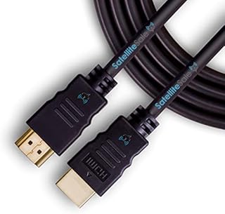 SatelliteSale Digital High-Speed 1.4 HDMI Cable (4K/30Hz 10.2Gbps) PVC 2160p Black Cord (12 Feet)