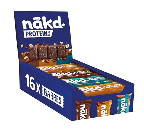 Nākd. Protein Paquet Assortiment | Raw Barres | 16 x 45g (720g)