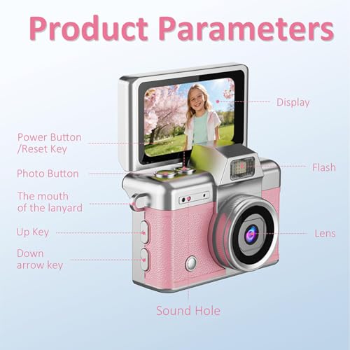 MGEKING Mini Keychain Digital Camera Retro Mini Digital Video 64 g - Image 3